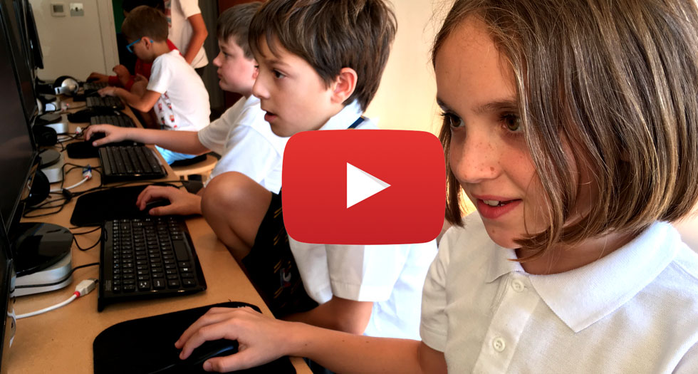 children coding Scratch games